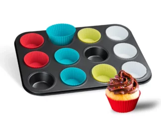 12 Cupcake Holder Non-Stick Carbon Steel Pan